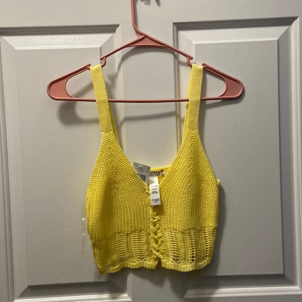 Yellow women tank top